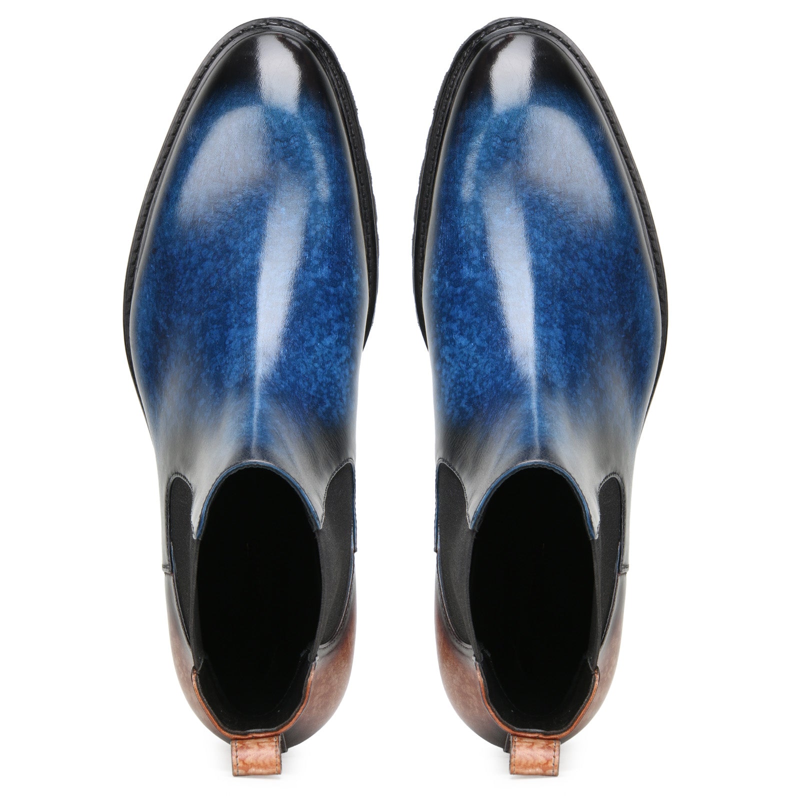 Marrone Chelsea Boots In Blue Brown
