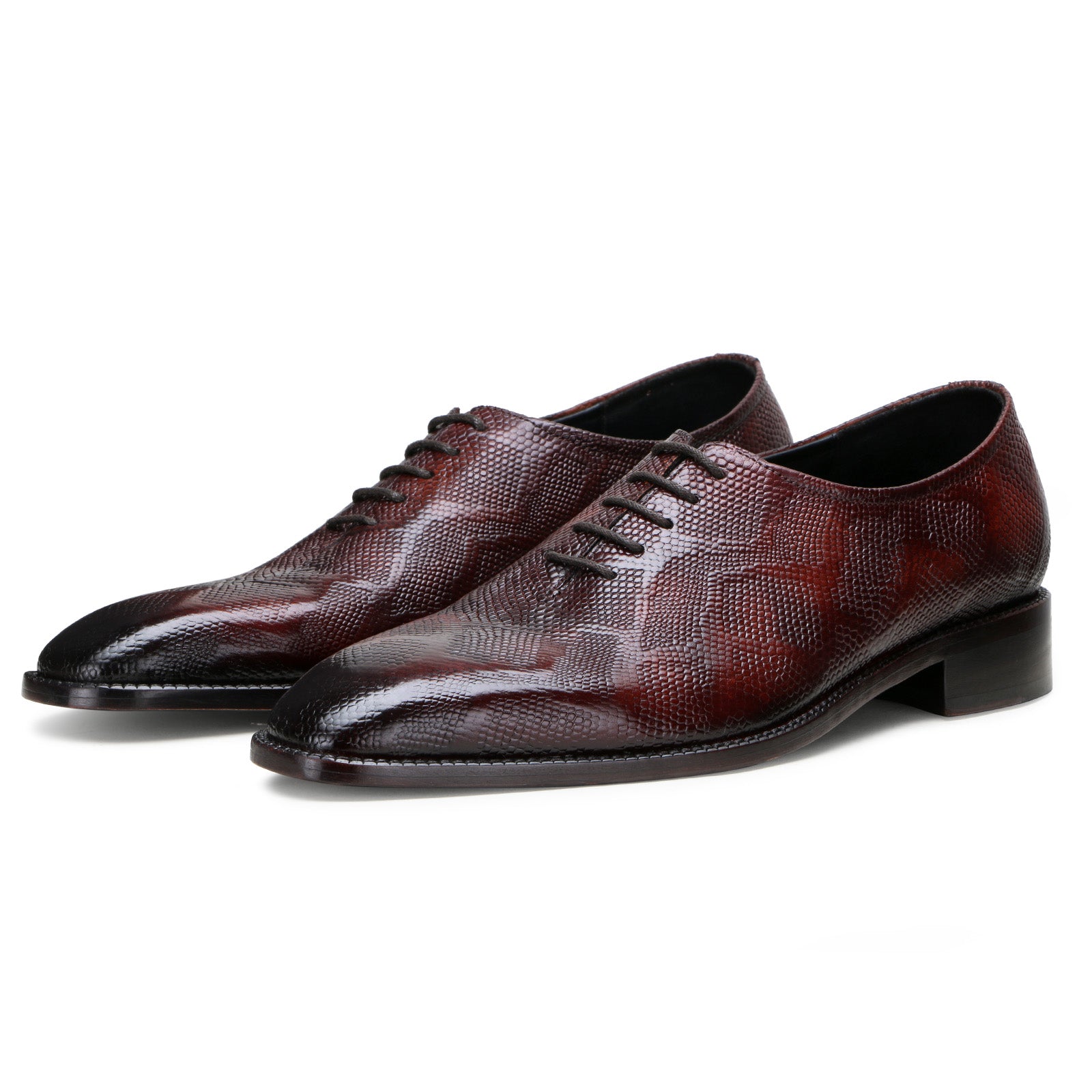 Bastion Goodyear-welted Fiddleback Oxfords in Brown