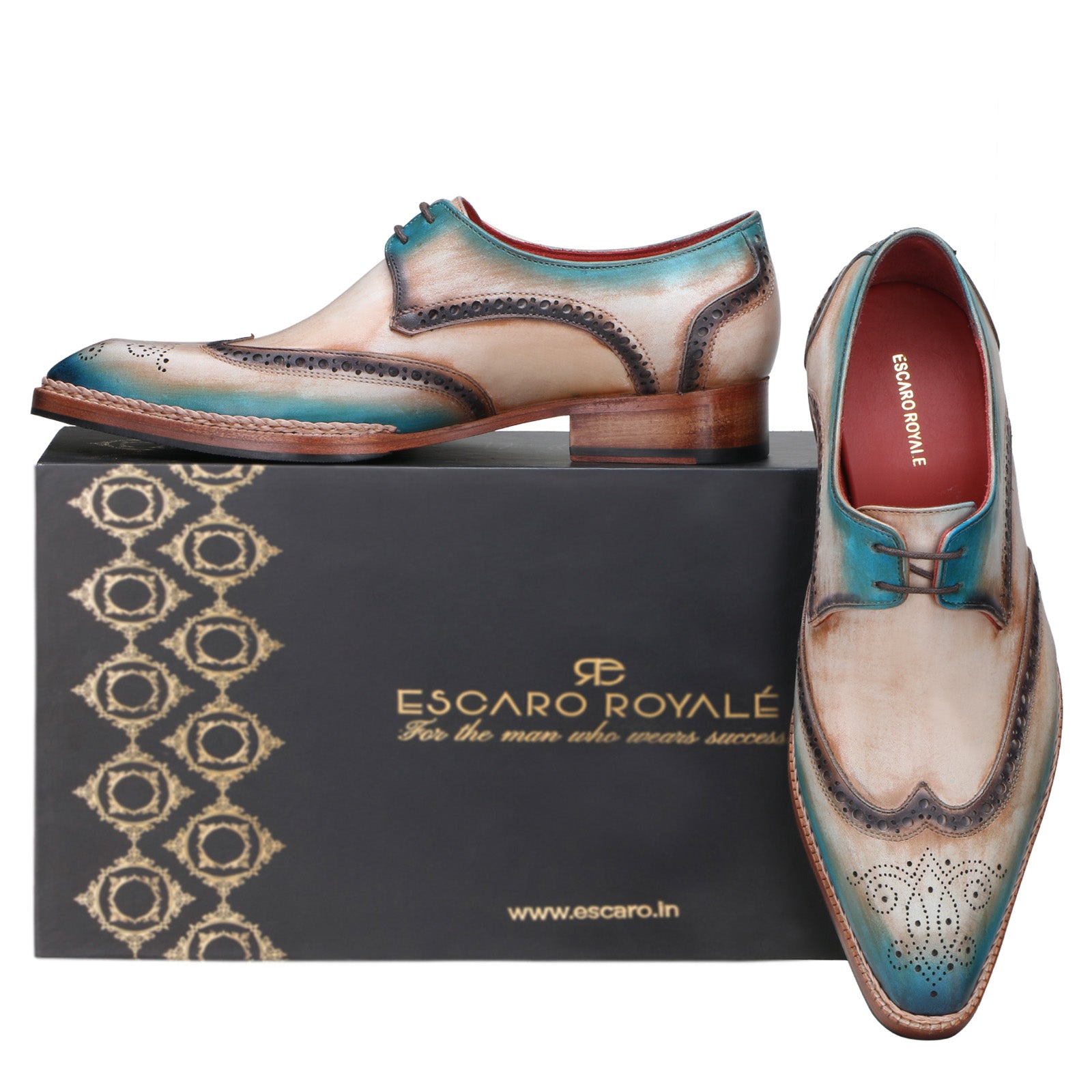 Gilardo Jute-edged Derby Shoes in Gray