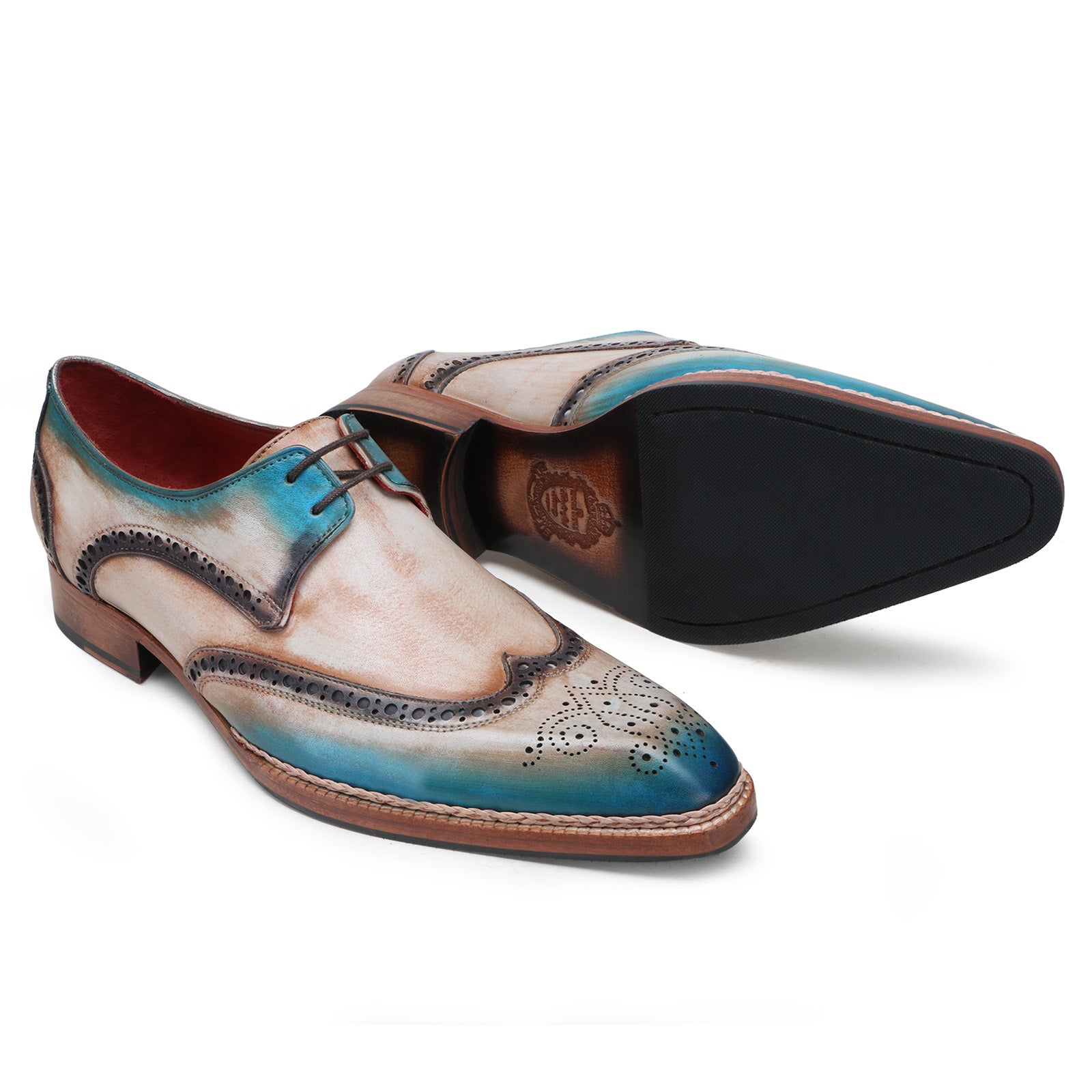 Gilardo Jute-edged Derby Shoes in Gray