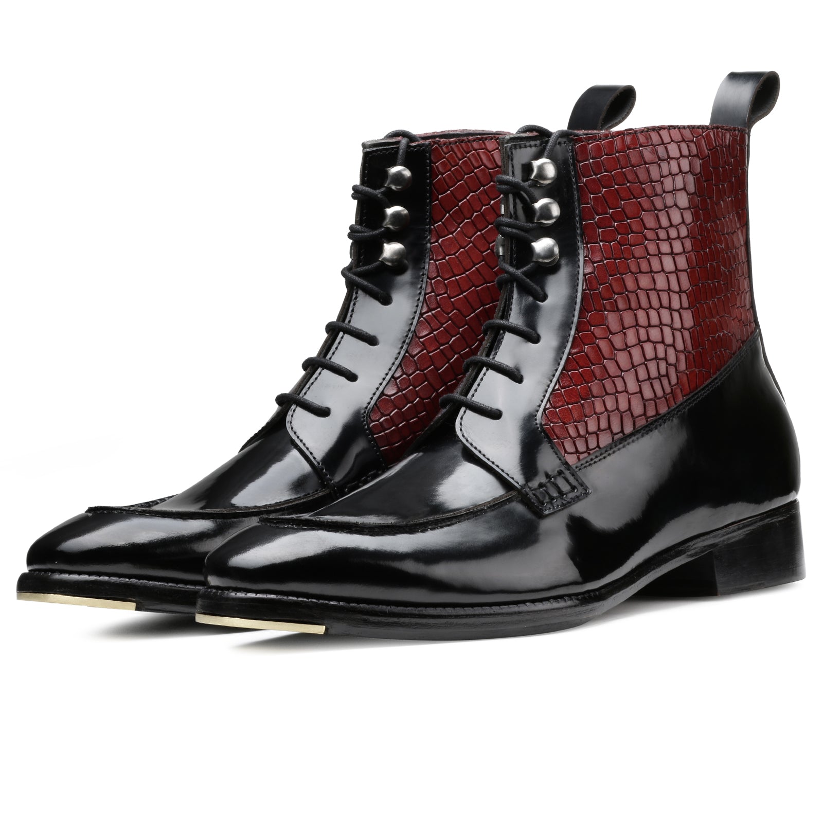 Bailey Lace-Up Boots Black
