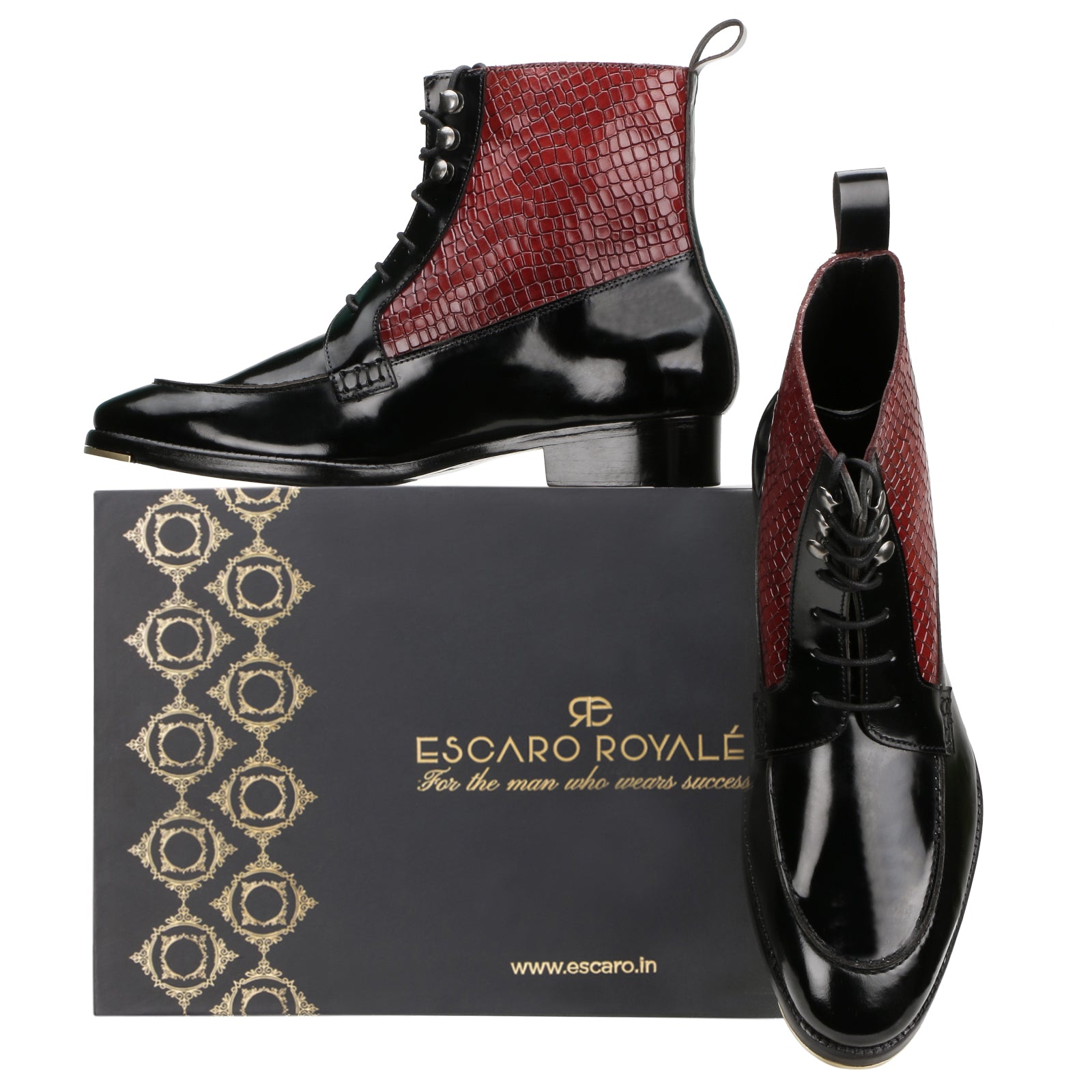 Bailey Lace-Up Boots Black