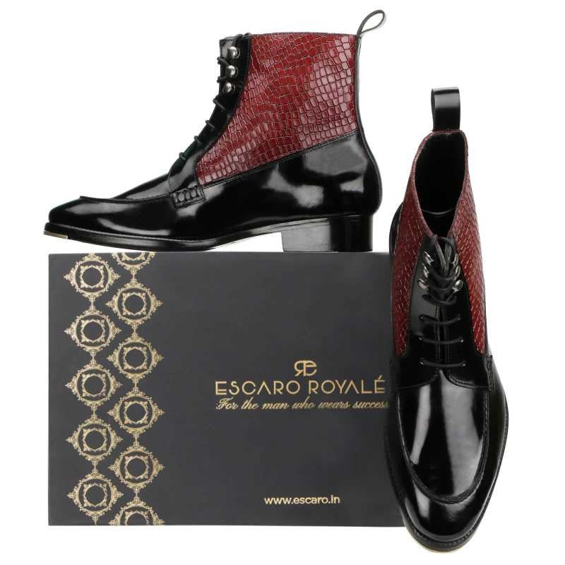 Bailey Lace-Up Boots Black