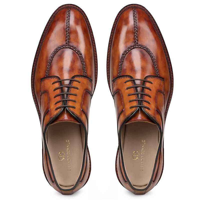 Angus Split Toe Derby Shoes in Tan