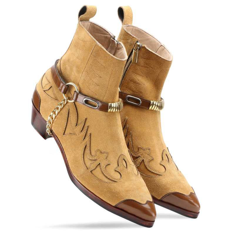 Santiago Cowboy Boots Beige
