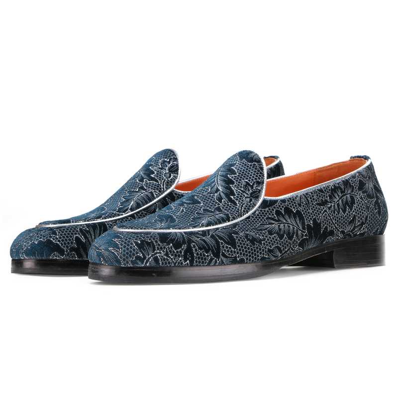 Wedlock Blue Designer Loafers - Escaro Royale