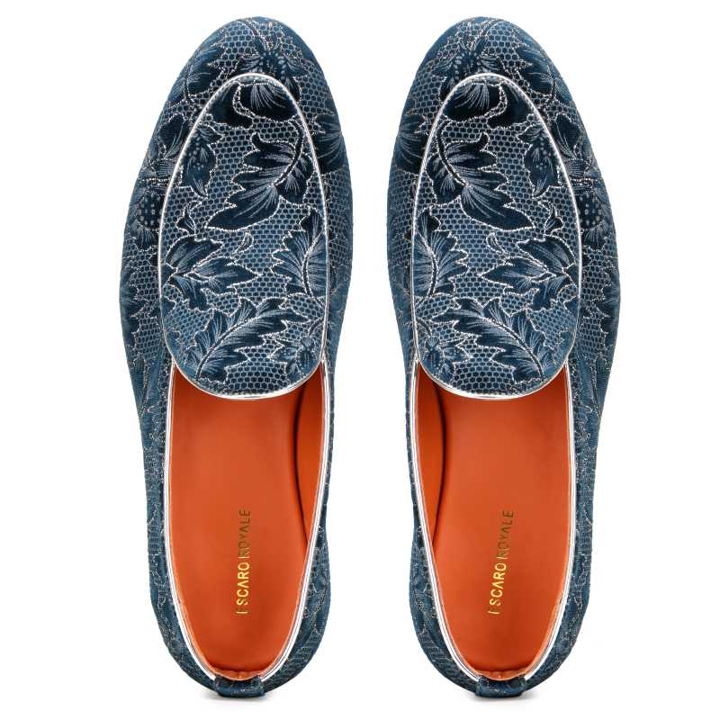 Wedlock Blue Designer Loafers - Escaro Royale