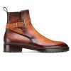 Stivali Zipper Jodhpur Boots in Cognac - Escaro Royale