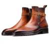 Stivali Zipper Jodhpur Boots in Cognac - Escaro Royale