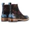 Jose Printed Laceup Boots - Blue Rust - Escaro Royale