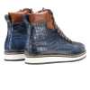 Noa Textured Hiker Style Laceup Boots - Blue - Escaro Royale