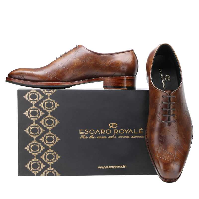 Saxton Wholecut with Leather Sole - Brown - Escaro Royale