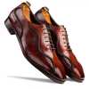 Earl Patina Oxford Shoes in Wine - Escaro Royale