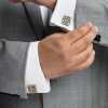 Men's Gold Plated Engraving Cufflinks - Escaro Royale