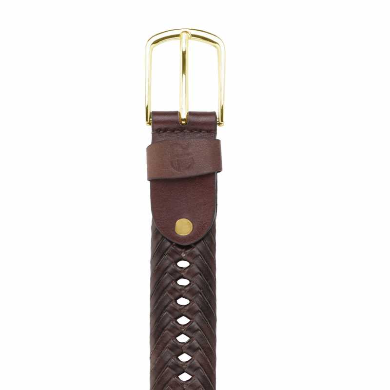 Hale Leather Braided Belt - Escaro Royale