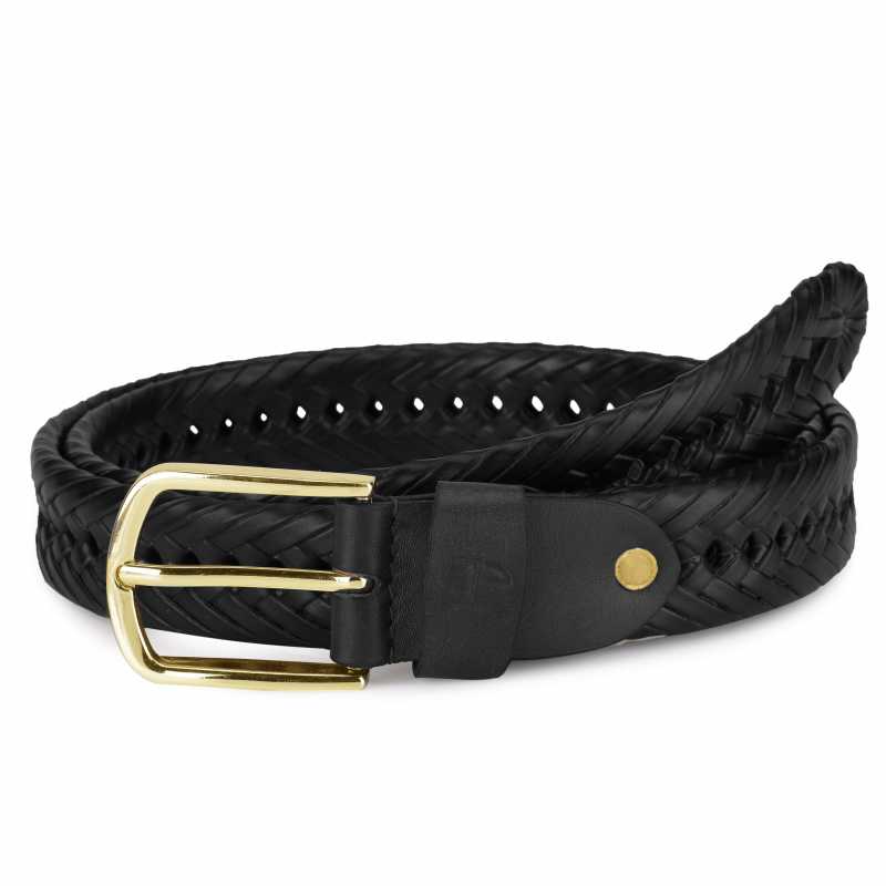 Kaia Leather Braided Belt - Escaro Royale