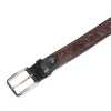 Christiano Hand Crafted Hand Tooled Leather Belt in Black-Brown - Escaro Royale