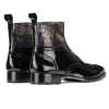 Ripper Black Deepcroc Zipper Leather Boots - Escaro Royale