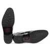 Ripper Black Deepcroc Zipper Leather Boots - Escaro Royale