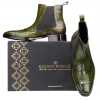 Regal Patina Chelsea Boots - Green - Escaro Royale