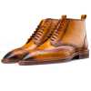 Tan Wingtip Brogue Chukka Boots - Escaro Royale