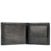 Black Textured Leather Mens Wallet - Escaro Royale
