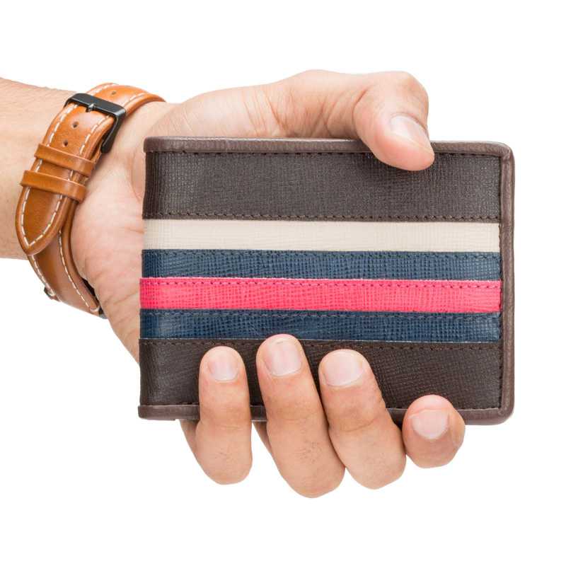 Brown High-Fashion Line Leather Mens Wallet - Escaro Royale