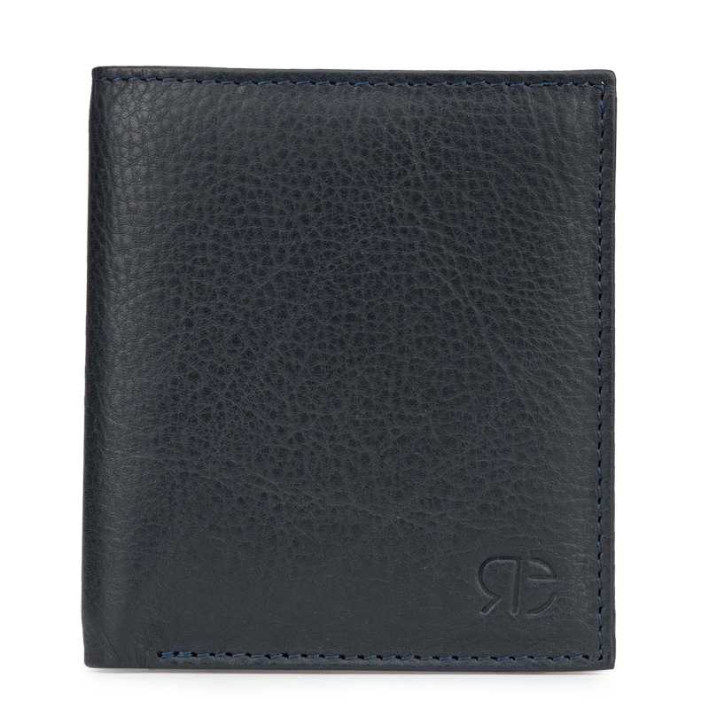 Luxury Dark Blue Textured Soft-Leather Mens Wallet | Escaro