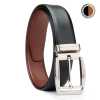Black and Brown Pentafloor Design Leather Mens Formal Belts - Escaro Royale