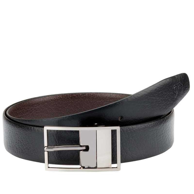 Black and Brown Shurkan Design Leather Men's Formal Belts - Escaro Royale