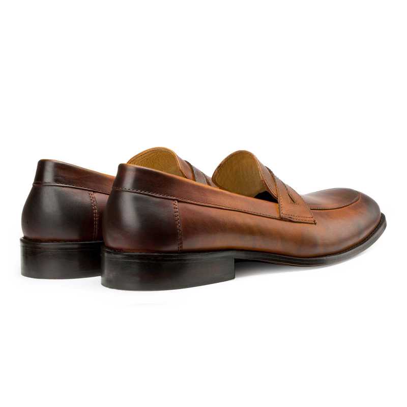 Buy Tan Slip on Leather Shoes for Men Escaro Royale