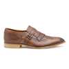 Burnished-Brown Full Grain Leather Kiltie Monkstrap shoes - Escaro Royale