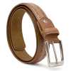 Brown Wooden finished Brougue Leather Belts - Escaro Royale