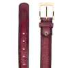 Wine burnished Brogue Leather belt - Escaro Royale