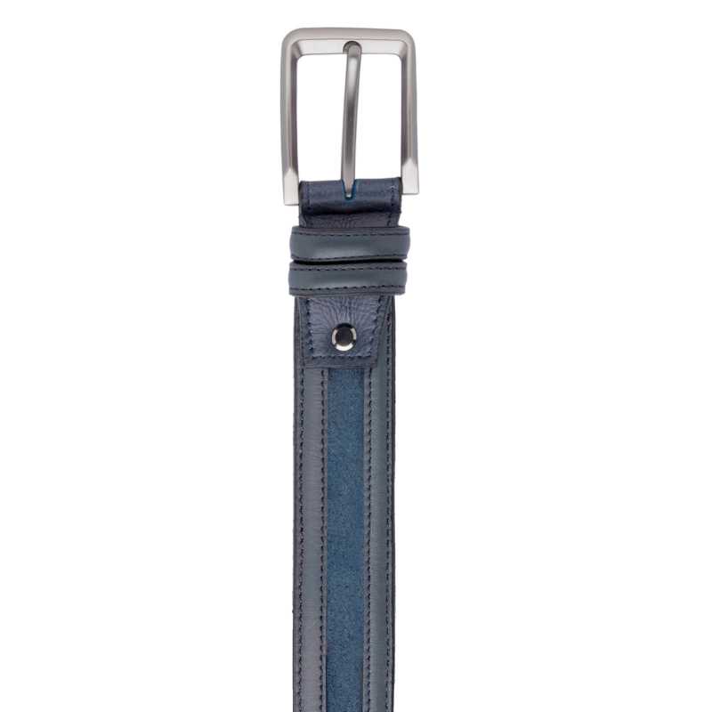 Blue Suede-Leather Belt - Escaro Royale