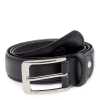 Classic Black Leather Belt - Escaro Royale