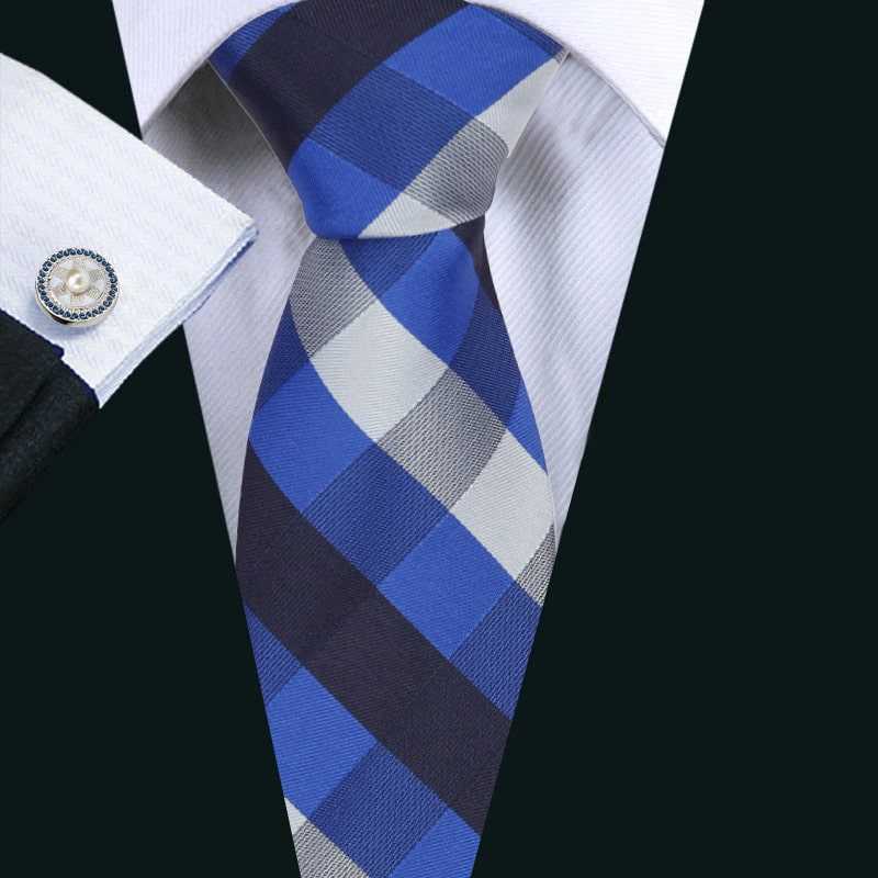 Cruz Blue Check Tie - Escaro Royale