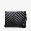 Victoria Black Handbag & Helena Black Clutch Bag Combo - Escaro Royale