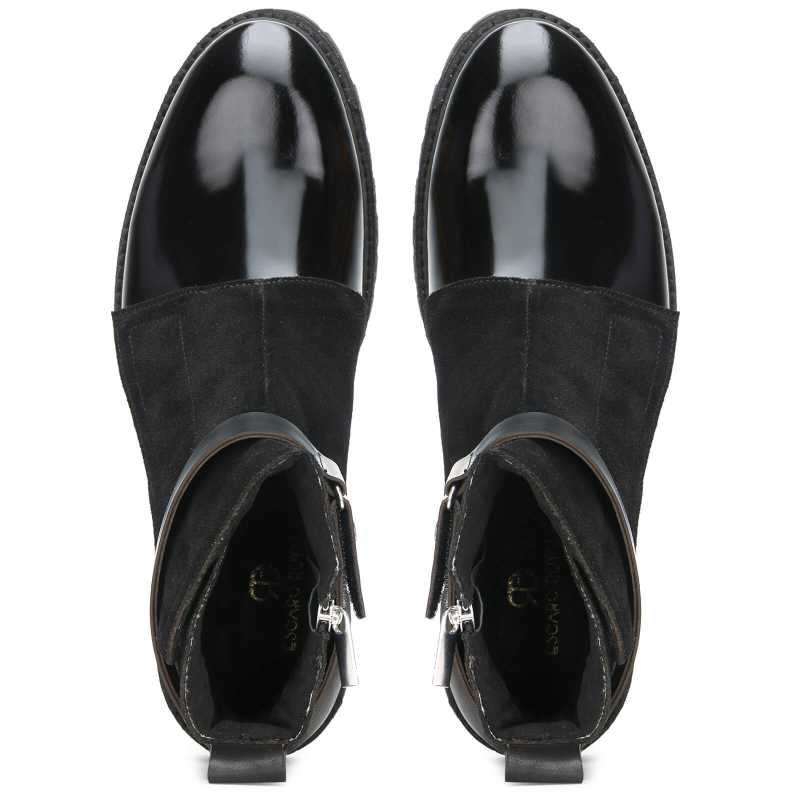 Onyx Black Zipper Boots - Escaro Royale