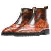 Onya Marble Texture Zipper Boots - Escaro Royale