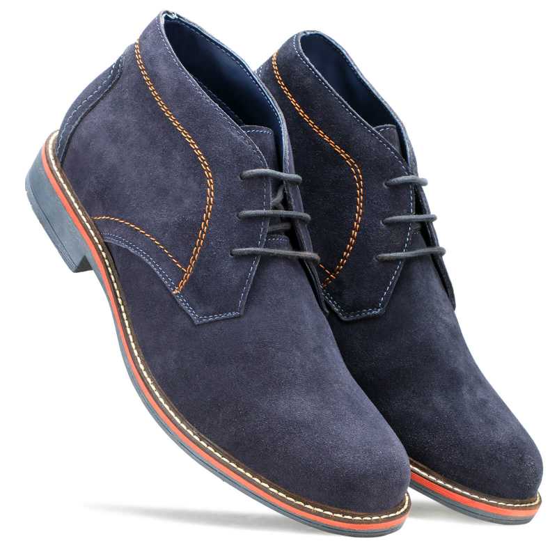 Escaro Royale Comfortable Suede Chukka Boots for Men in Blue