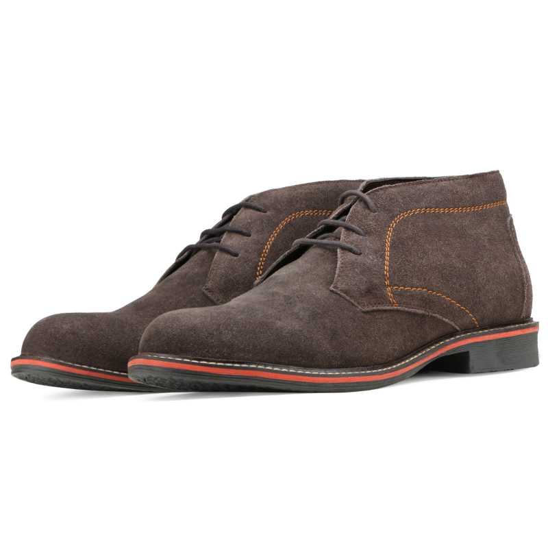 Comfortable Suede Chukka Boots in Brown - Escaro Royale