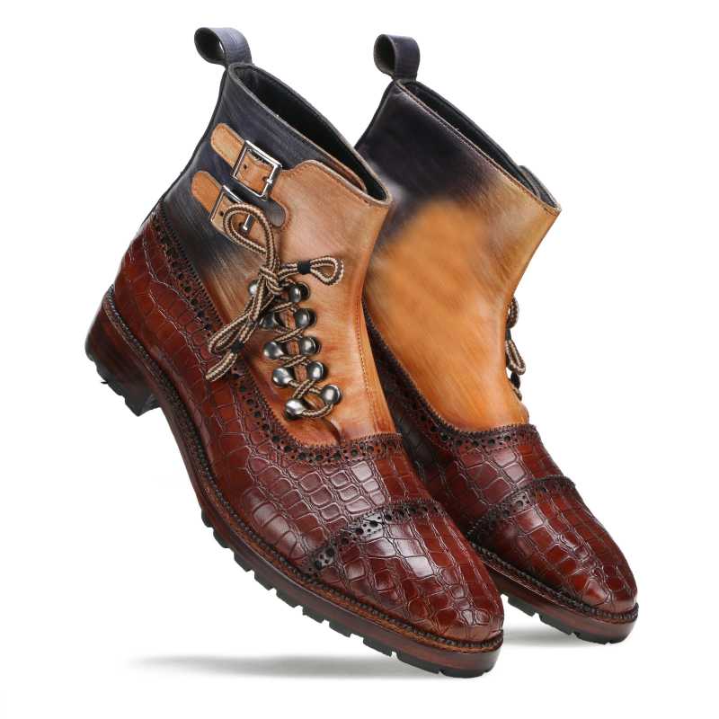 Enigma Brown Luxury Boots - Escaro Royale