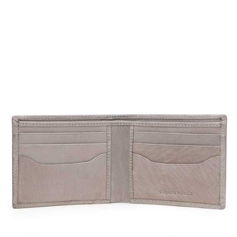 Escaro Royale Grey Leather Wallet - Escaro Royale