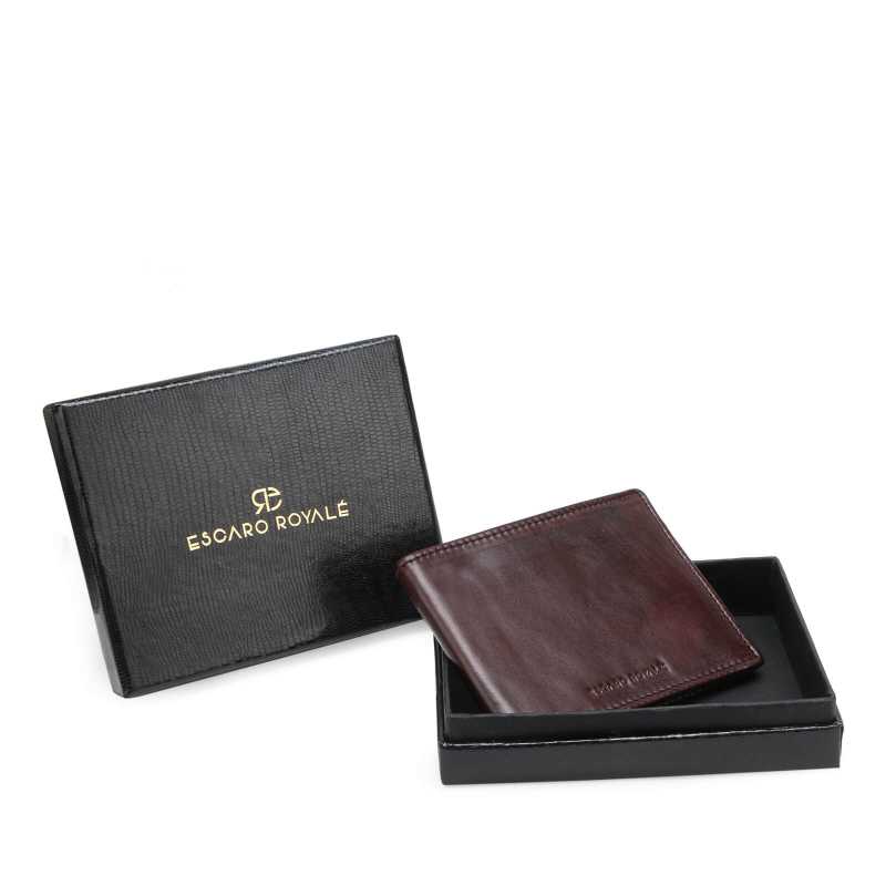 Escaro Royale Maroon Leather Wallet - Escaro Royale