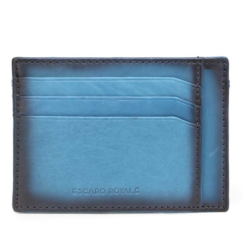 Escaro Royale Card Holder - Blue Patina - Escaro Royale