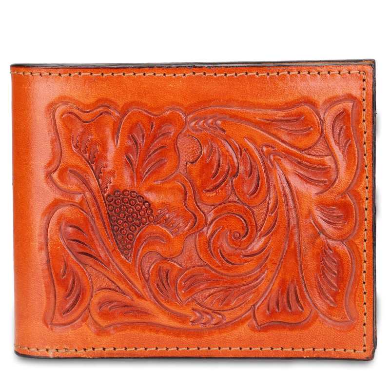 The Emboss Hand-Tooled Leather Bi-Fold Wallet