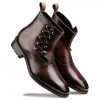 The Francisco Ankle Boot in Brown - Escaro Royale