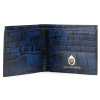 Blue Textured Leather Mens Wallet - Escaro Royale