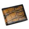 Mustard Textured Leather Mens Wallet - Escaro Royale